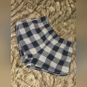 Aerie Soft Fleece Shorts in Blue and White